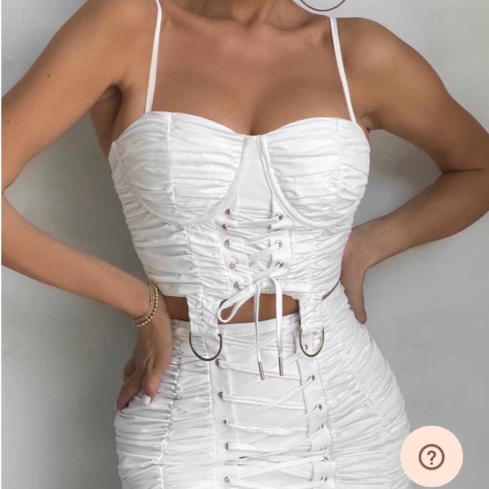 Club L London Corset Style Ruched Top - Brand New
